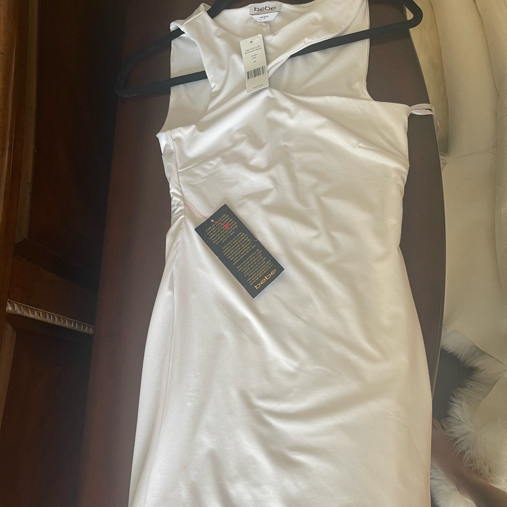 Bebe white mini dress